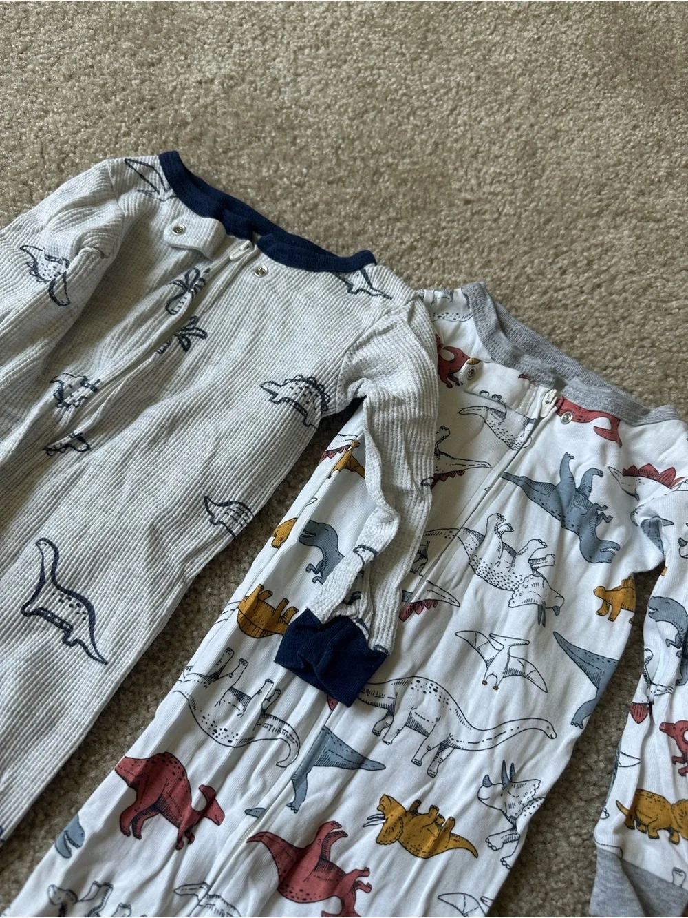 Carter’s 18M Dinosaur Footed Pajama Bundle, 2 zip-up sleep & play one - piece